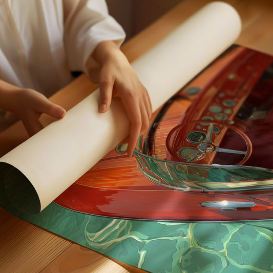 Mahogany Glides Through Emerald Waters