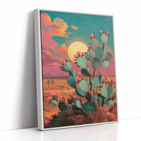 Prickly Pears Chase Desert Moonrise