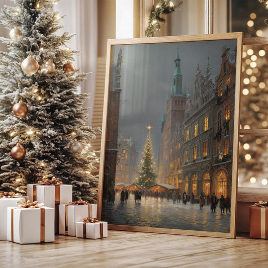 Winter Lights Dance Through Old Town