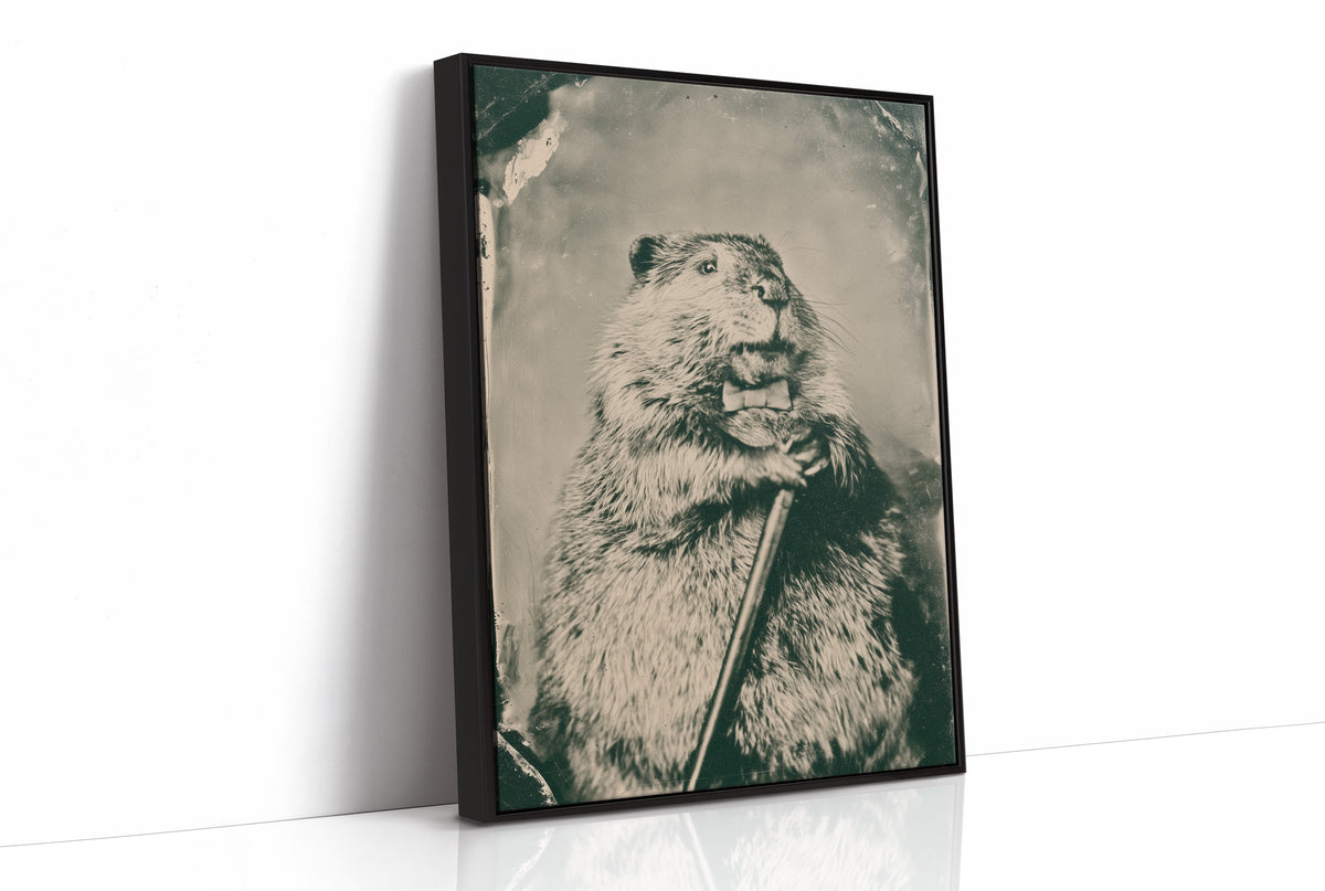 Groundhog Gentleman Tintype Portrait