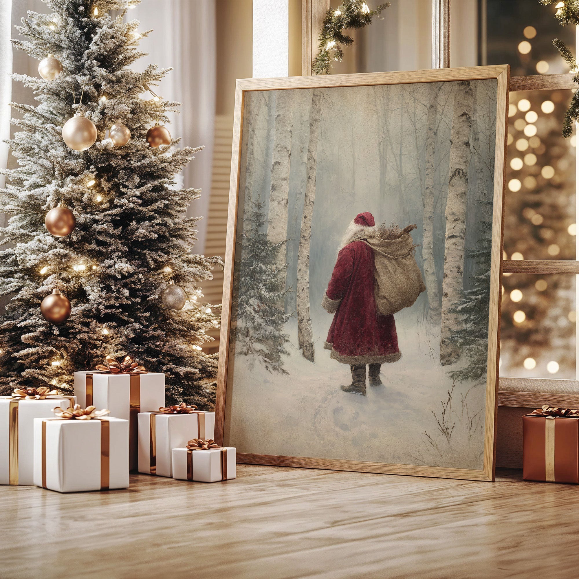 Through Birch Woods On Christmas Eve