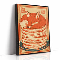 Fox Napping on Pancakes