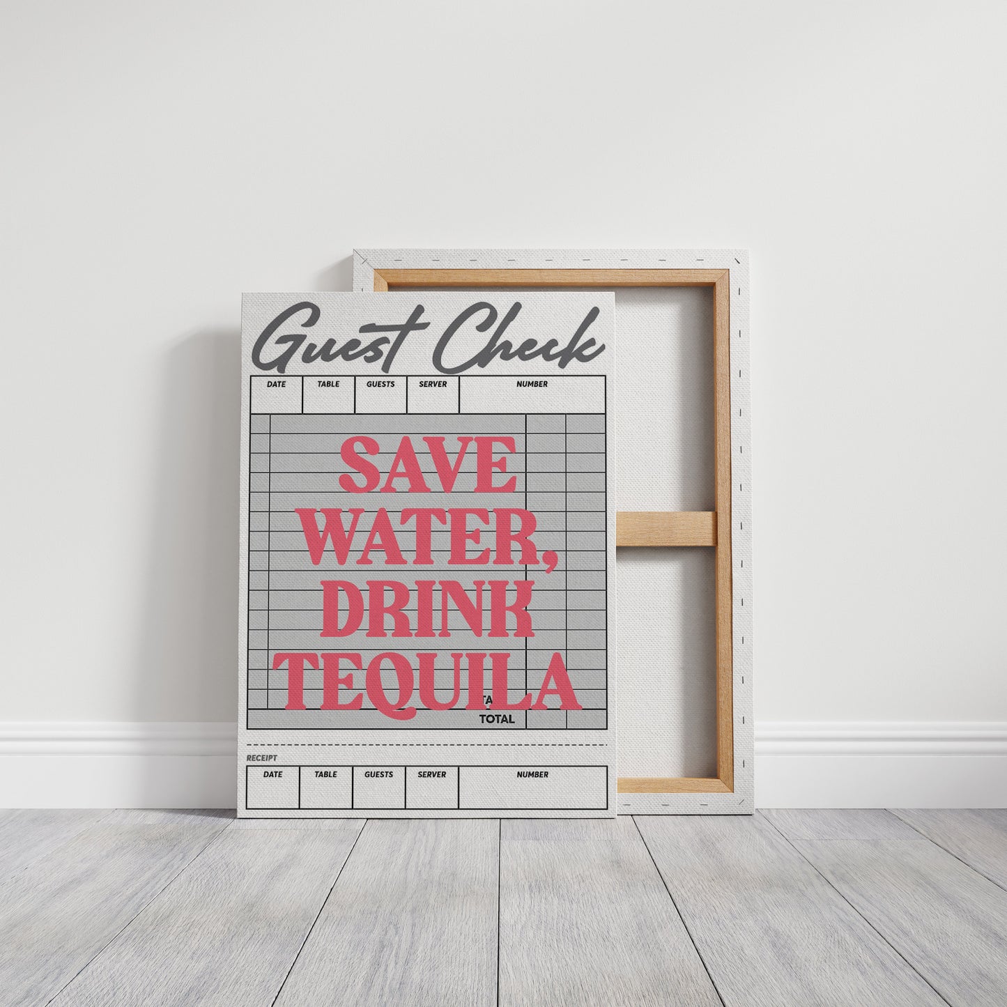 Pink Words On Restaurant Bills