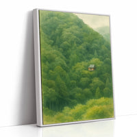 Solitary Temple Among Emerald Hills