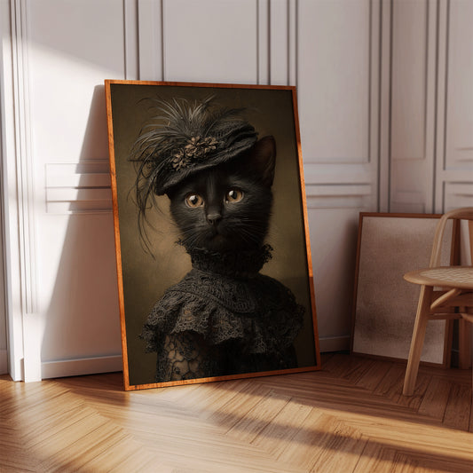 Regal Feline in Victorian Attire