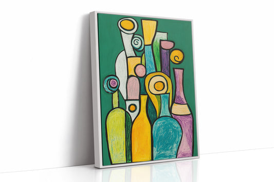 Bottles Dance In Emerald Light