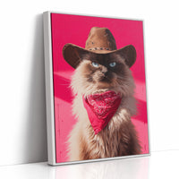 Feline Sheriff Rules Pink Mountains