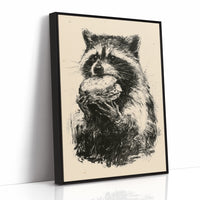 Raccoon With Stolen Snack