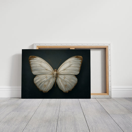 Ivory Wings Against Midnight Blue