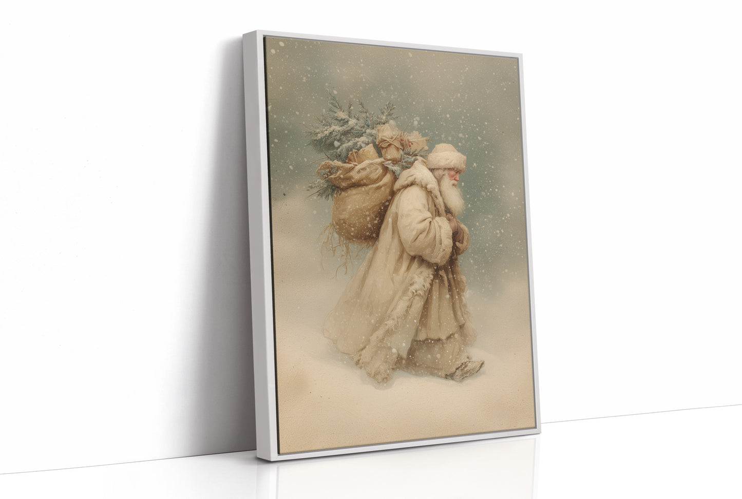 Santa Journeys Through Snowfall