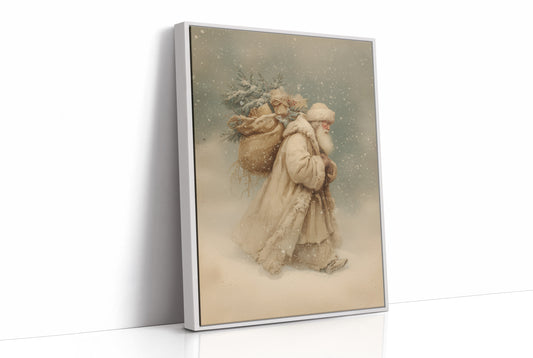 Santa Journeys Through Snowfall