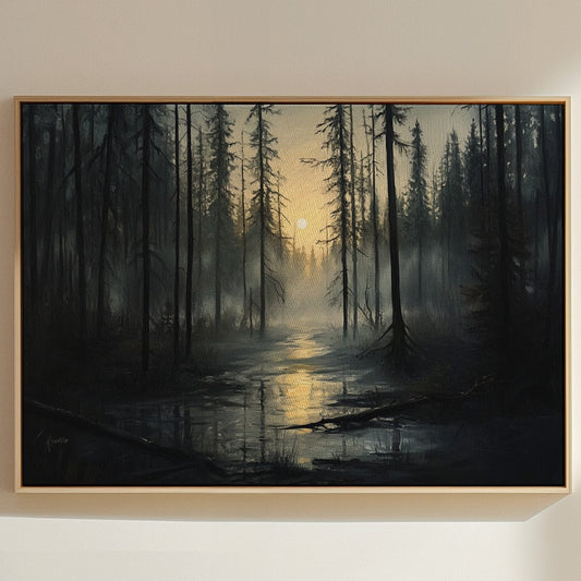 Ancient Pines Hold Moonlit Waters