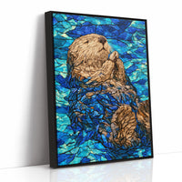 Stained Glass Otter Float