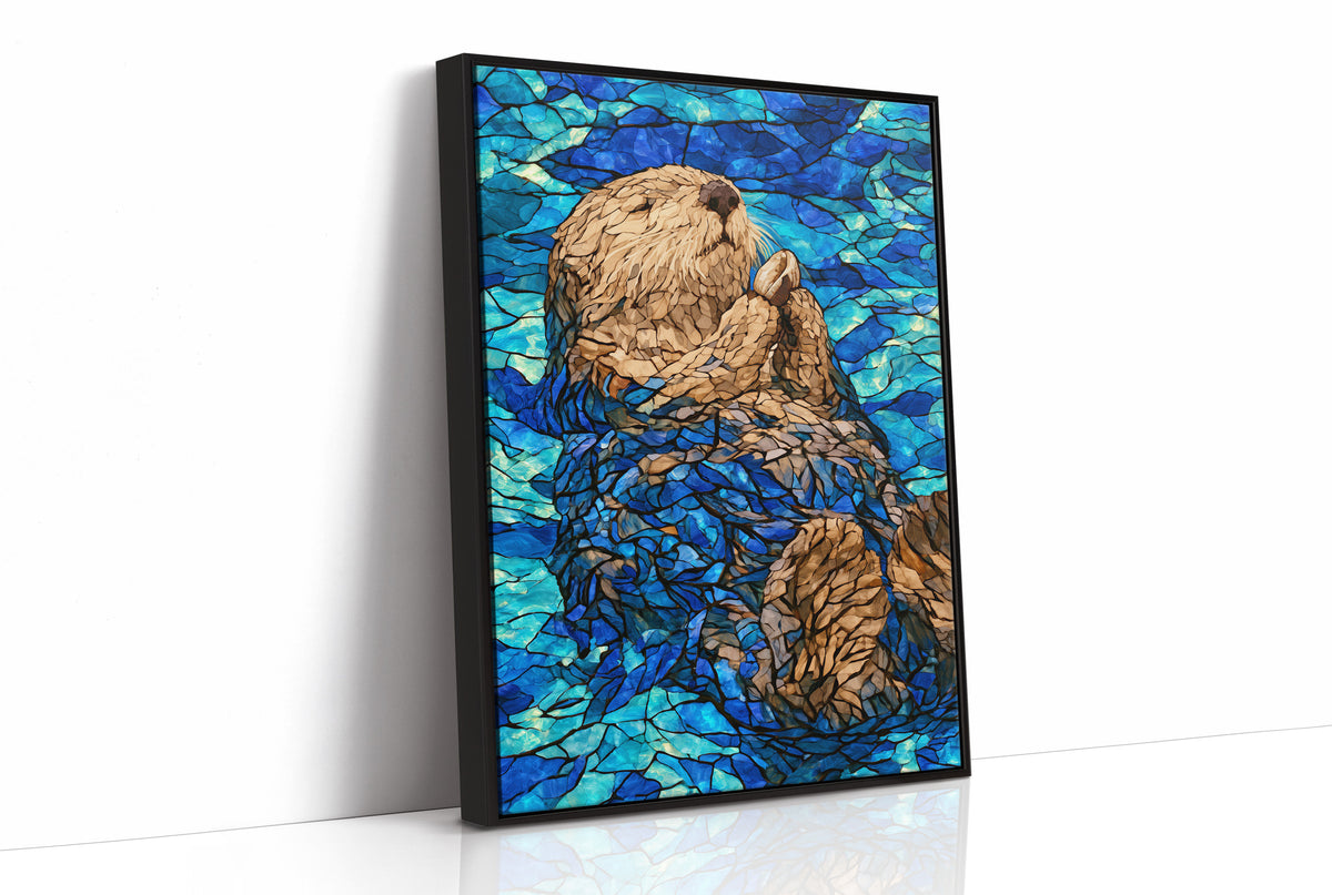 Stained Glass Otter Float