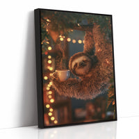 Sleepy Sloth Bokeh Coffee