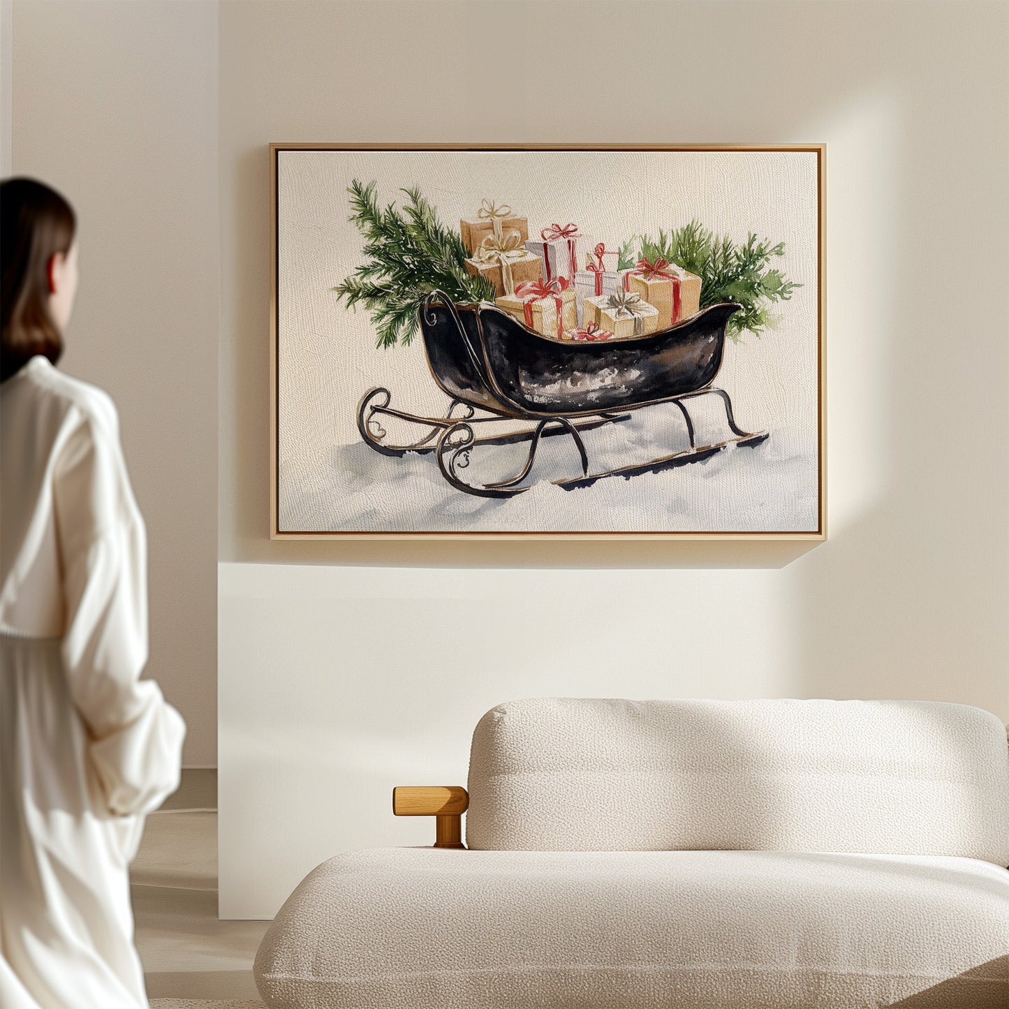 Vintage Sleigh Carries Winter Magic