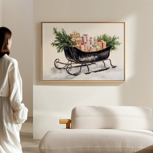 Vintage Sleigh Carries Winter Magic