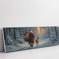 Santa’s Quiet Walk Through Winter Pines