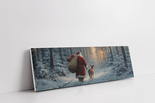 Santa’s Quiet Walk Through Winter Pines