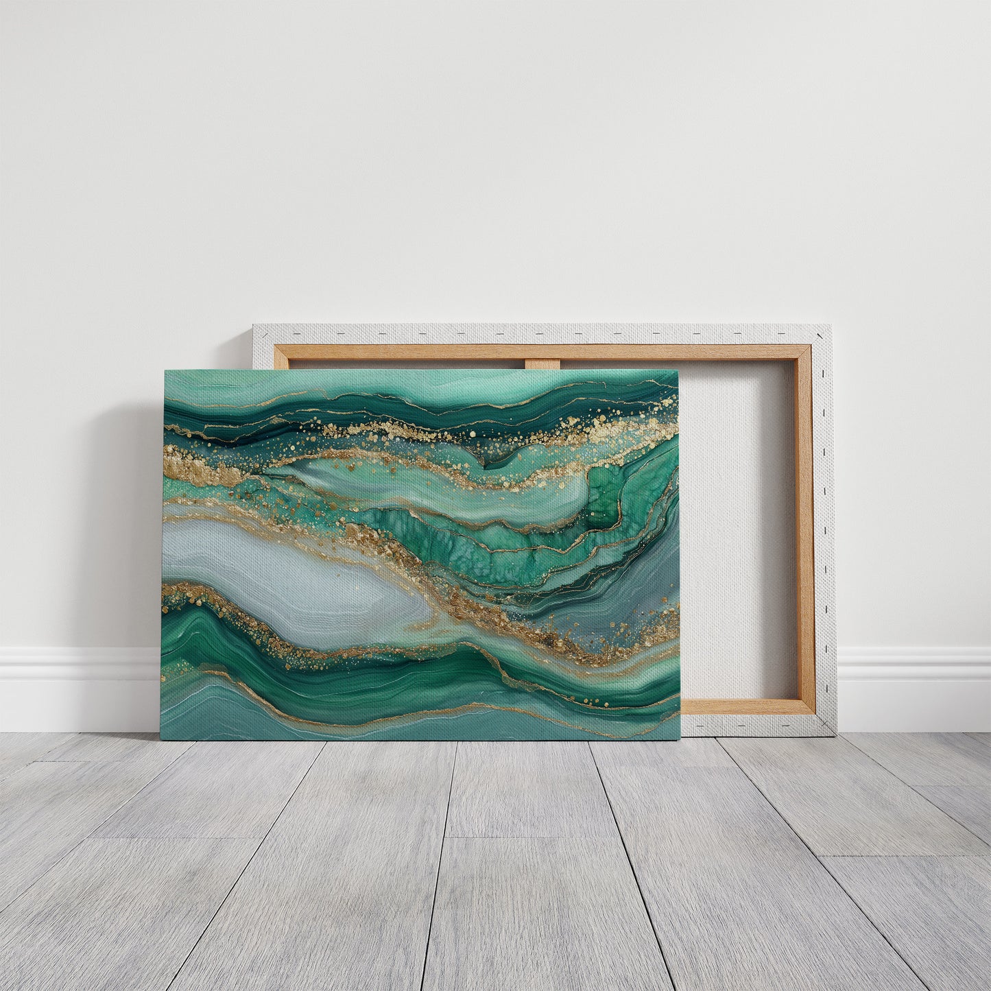 Emerald Tides in Gold