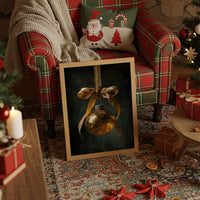 Golden Ornament Holds December's Light