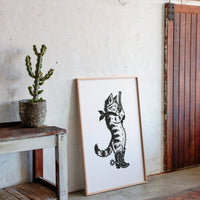 Purrpare for Trouble – Cowboy Cat Sheriff Print