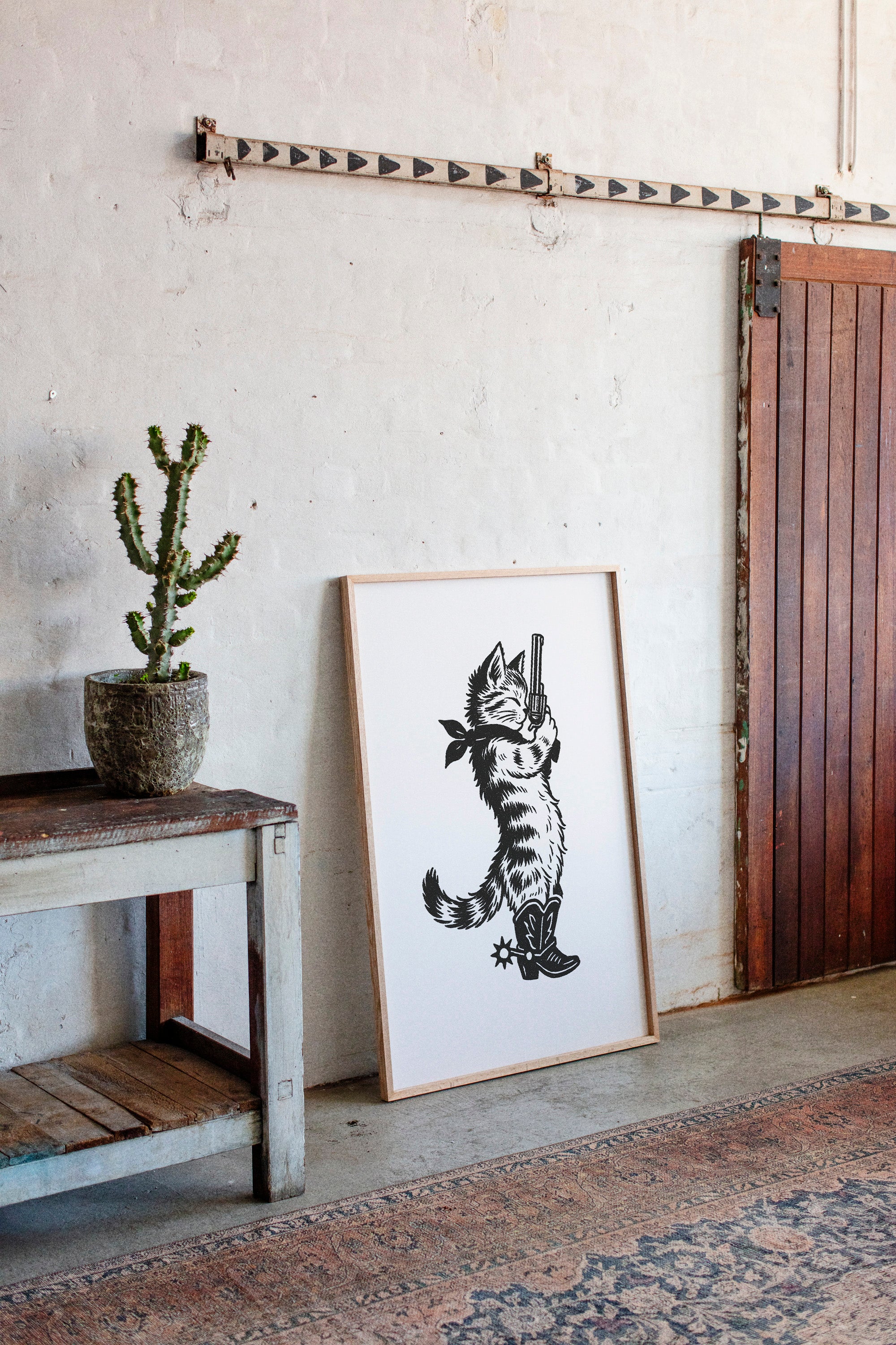Purrpare for Trouble – Cowboy Cat Sheriff Print