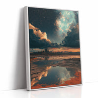 Nebula Sky Over Desert Salt Flats