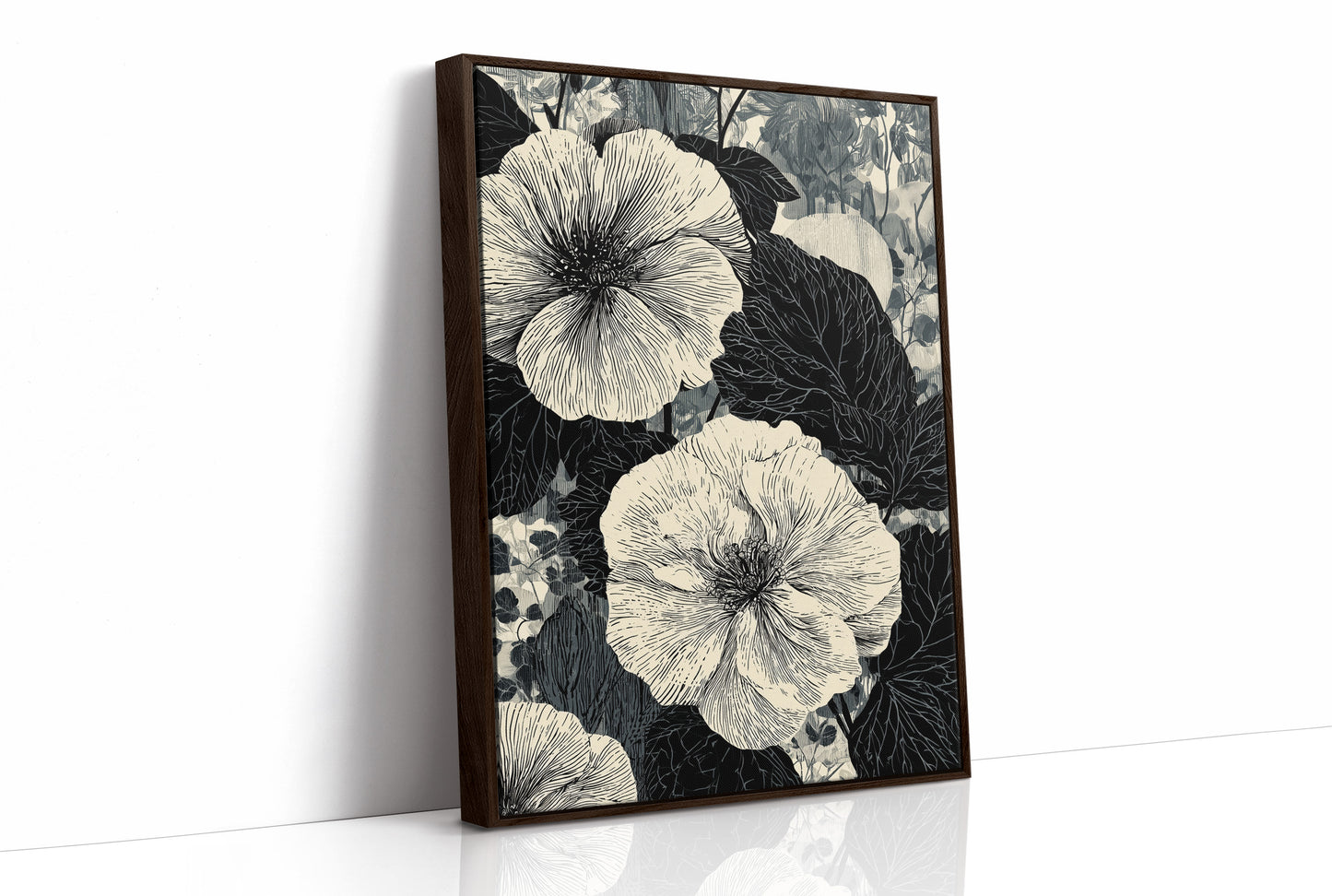Hibiscus in Fine Black Ink