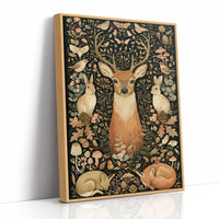 Woodland Tapestry — Blush and Gold Forest Creatures