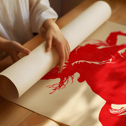 Wild Spirit In Crimson Silhouette