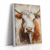 Sunset Longhorn on Weathered Wood