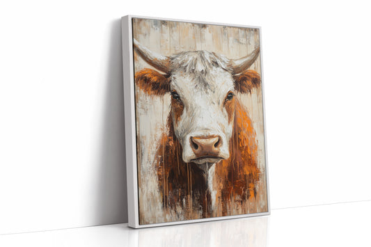 Sunset Longhorn on Weathered Wood