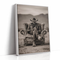 Leather Armchair Holds Desert Solitude