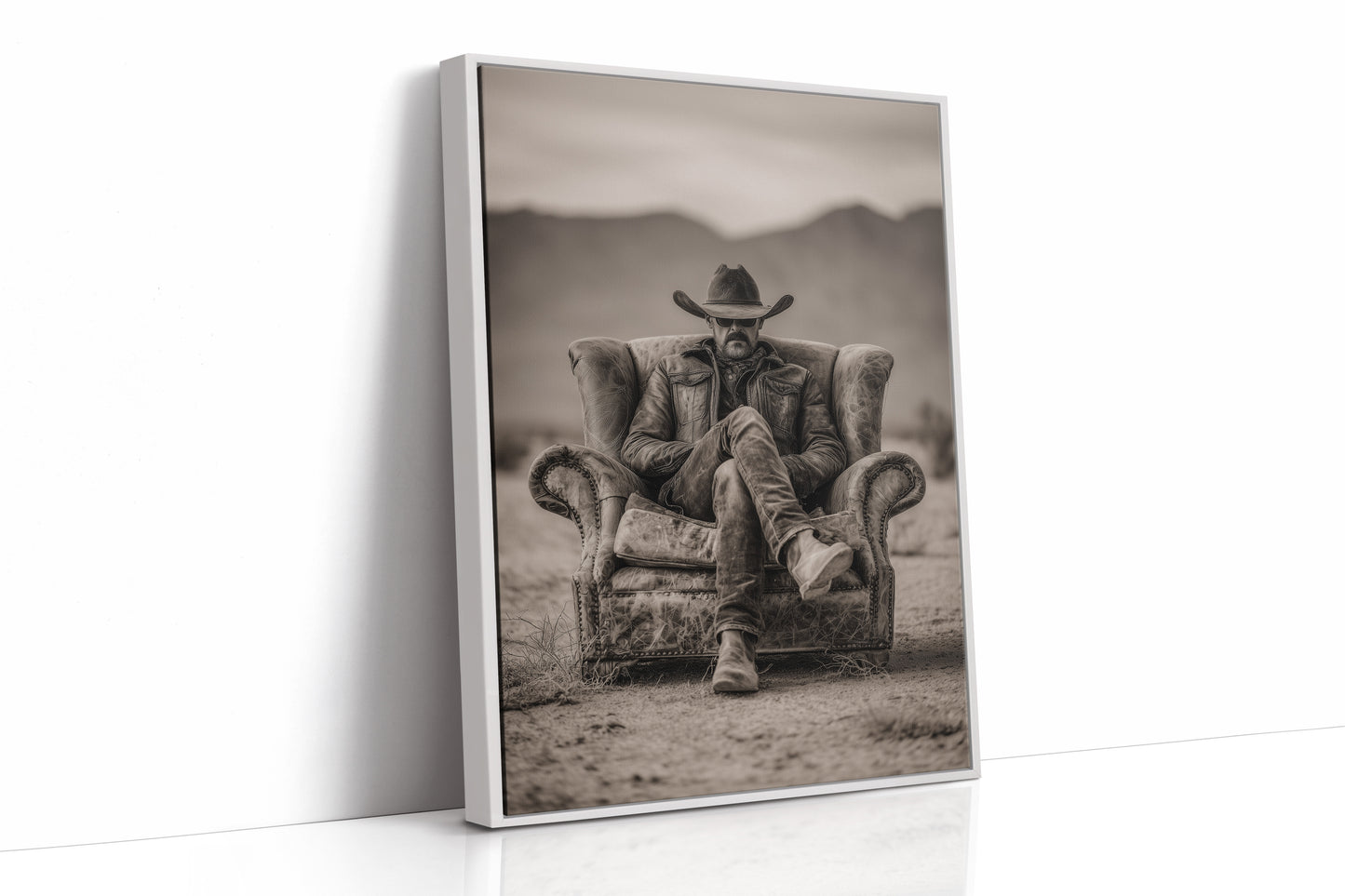 Leather Armchair Holds Desert Solitude