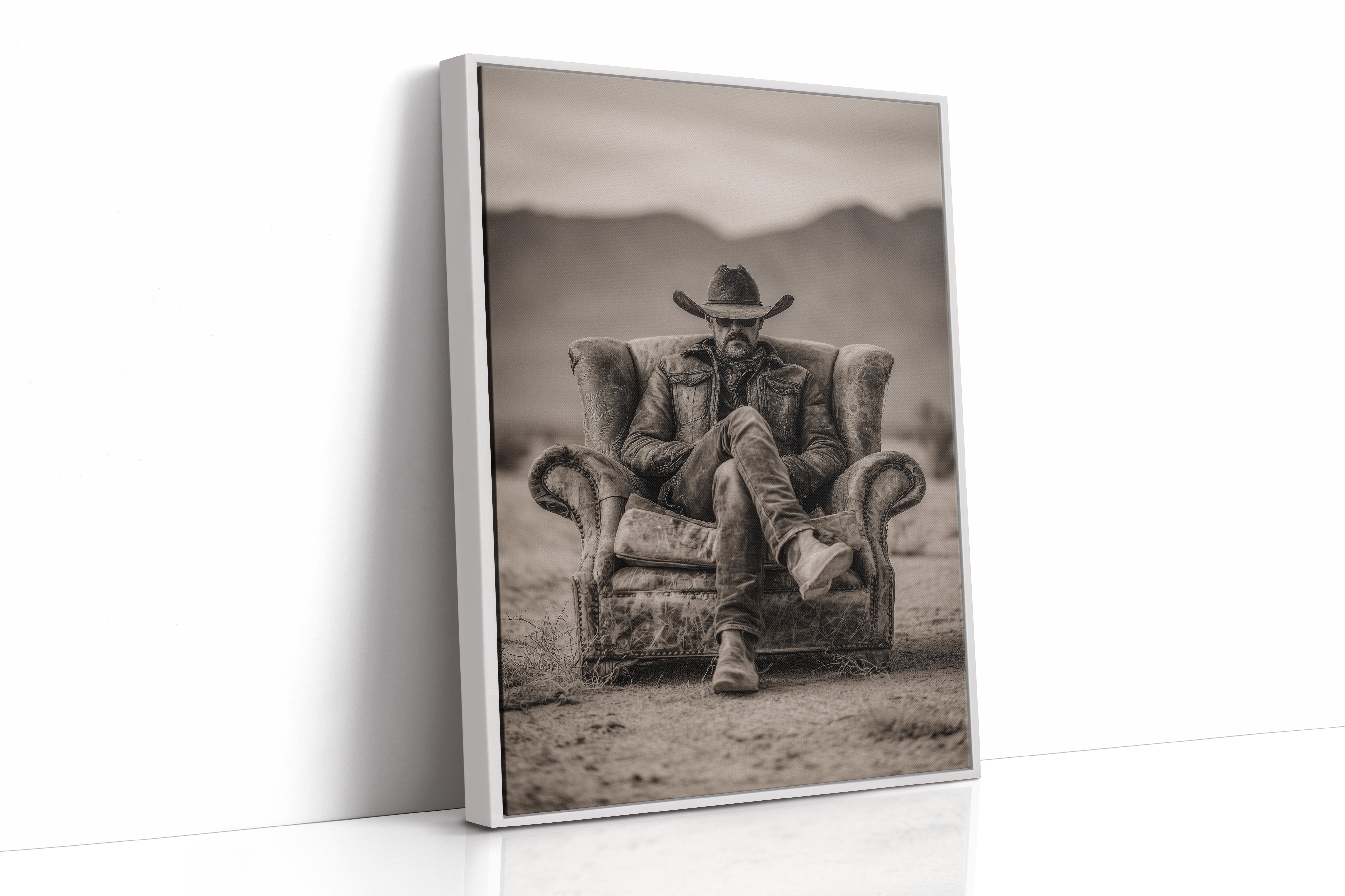 Leather Armchair Holds Desert Solitude