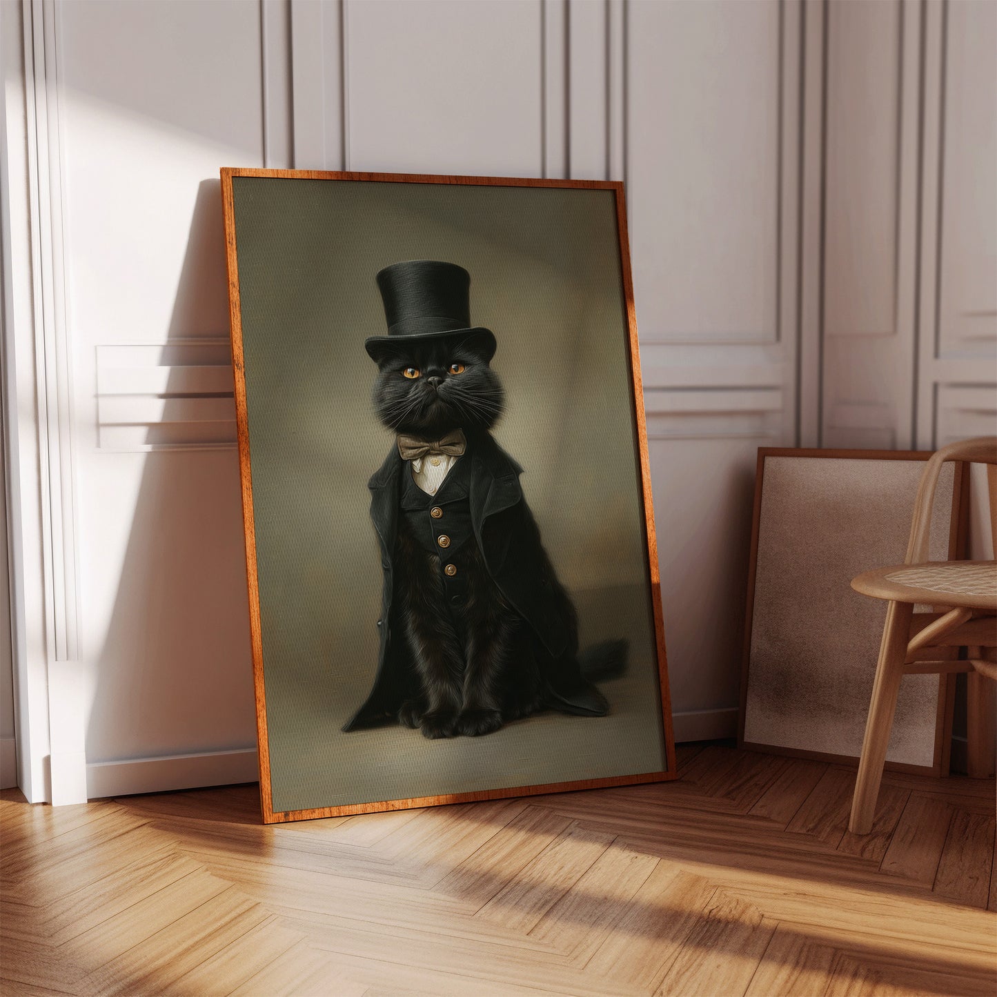 Dapper Feline's Grand Entrance