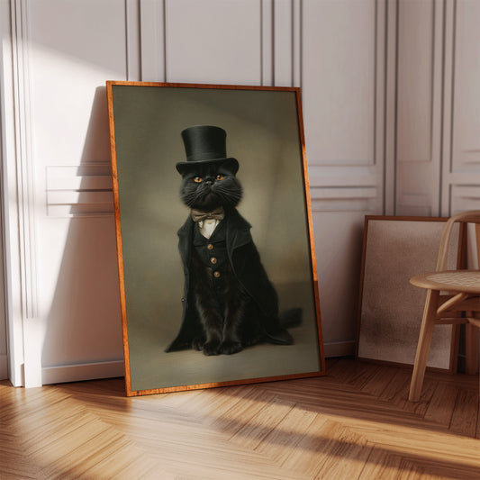 Dapper Feline's Grand Entrance