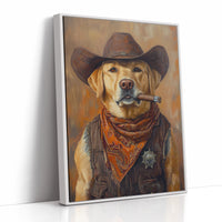 Golden Retriever Sheriff with Western Swagger