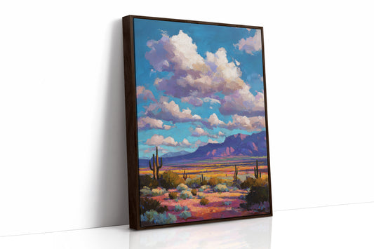 Desert Symphony Under Lavender Clouds