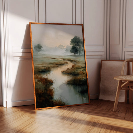 Morning Mist Over Still Waters