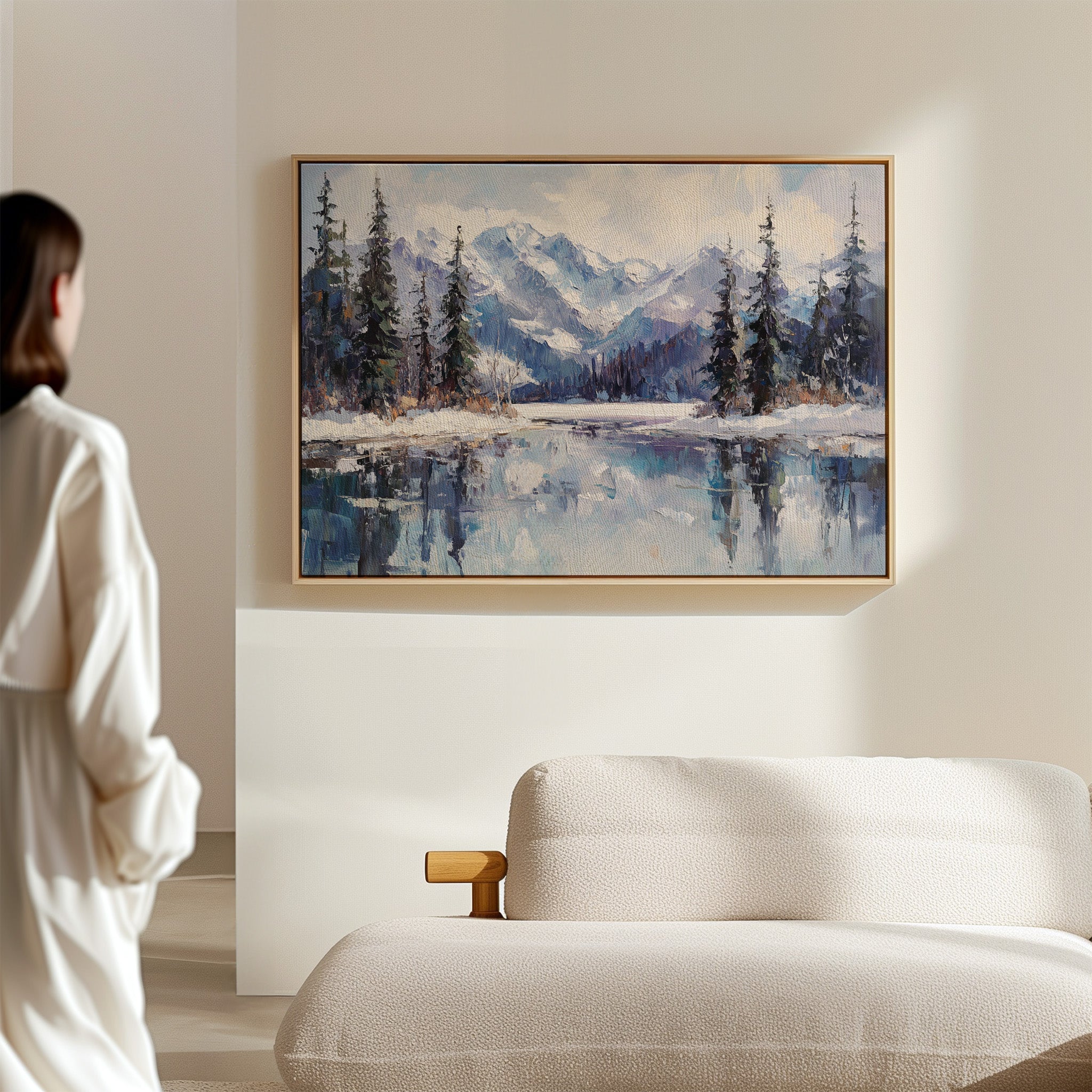 Alpine Lake Mirrors Winter's Grace