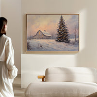 Winter Lights Warm The Farmstead