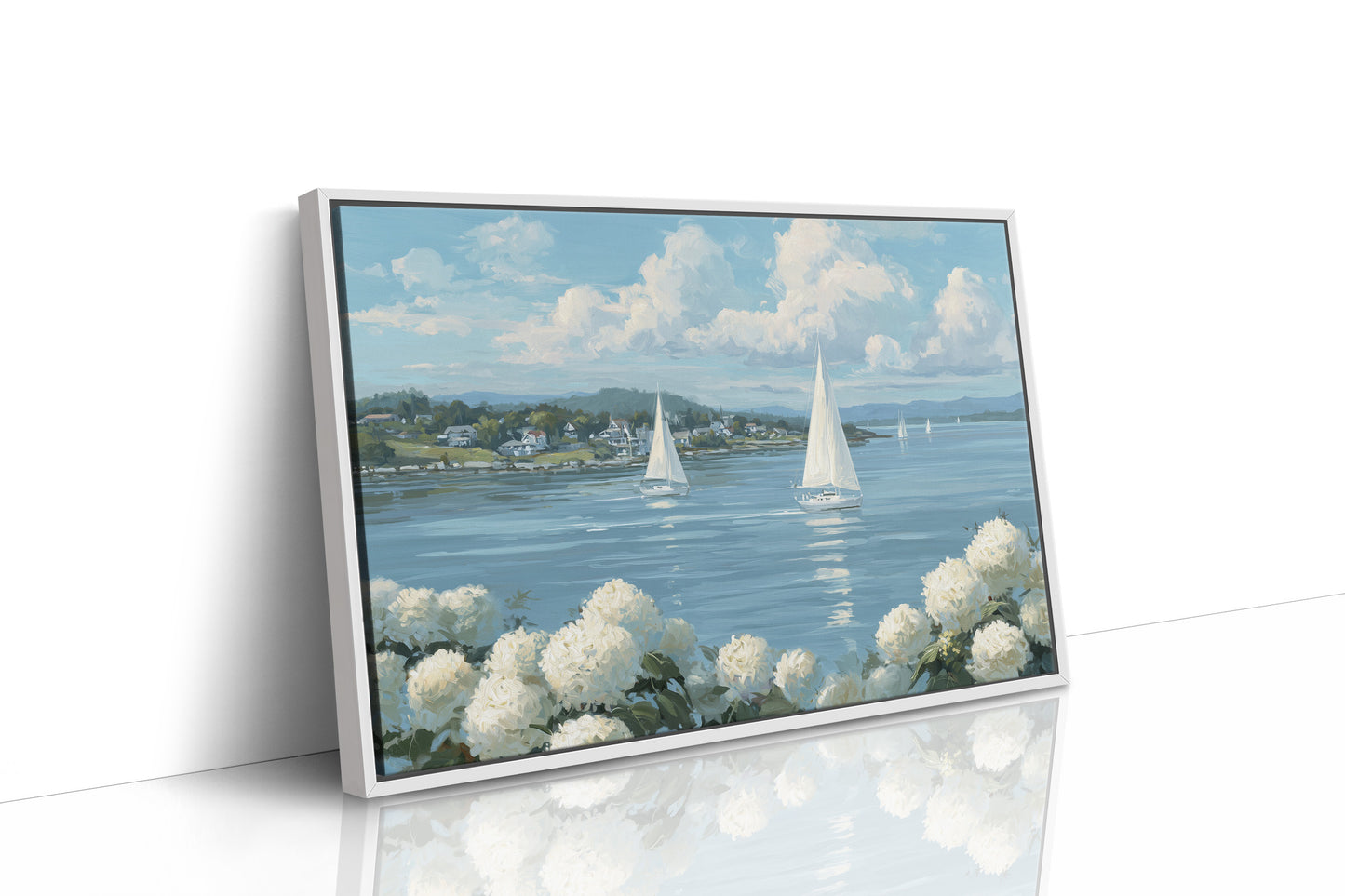 Hydrangeas Bloom By Sailing Waters