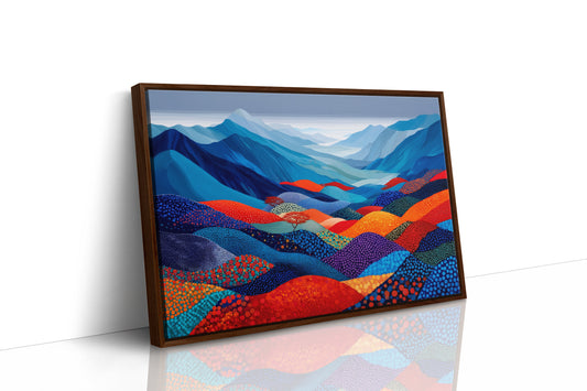 Mountain Dreams In Patchwork Blue