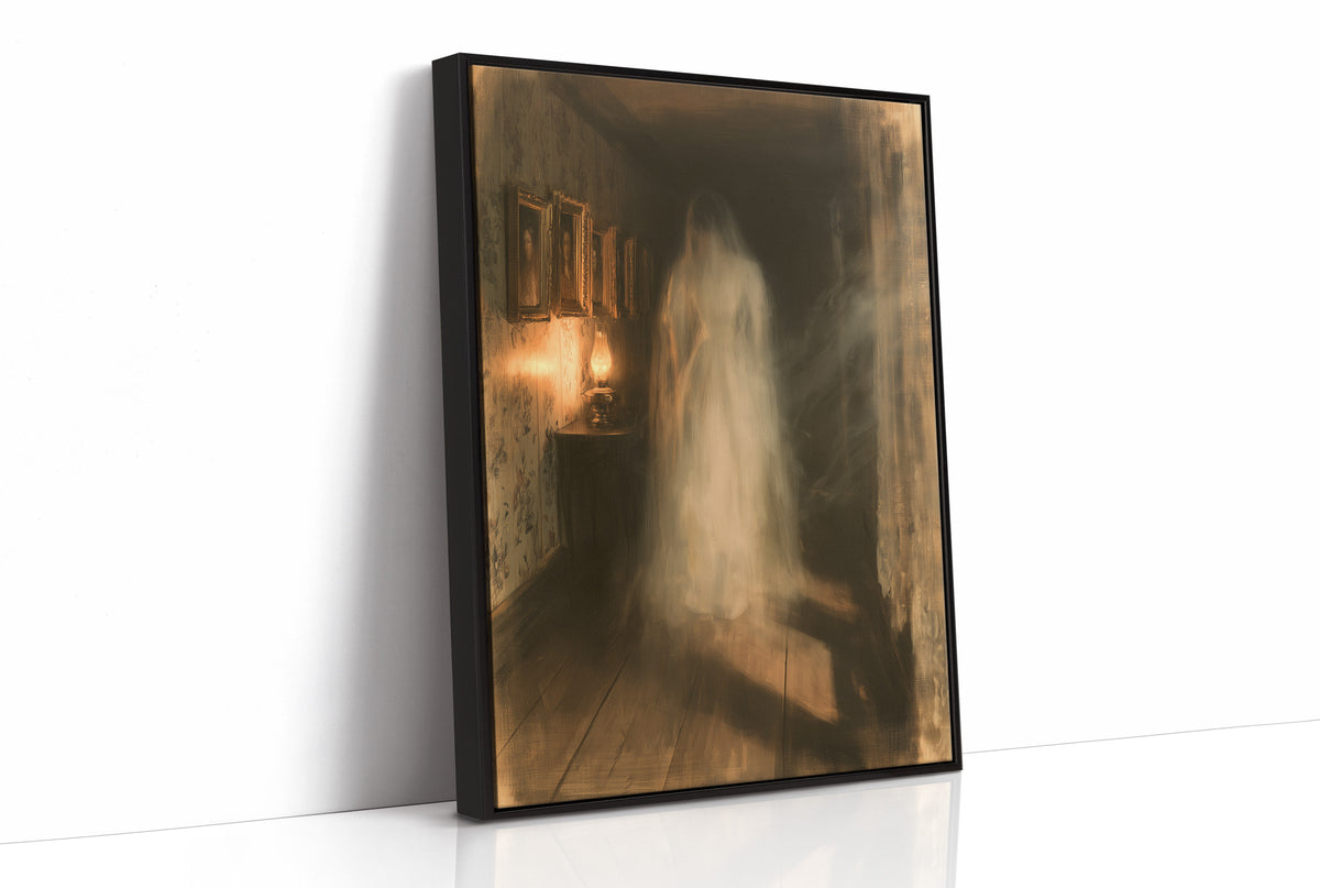Ghostly Figure Haunted Hallway