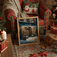 Winter Tales Behind Teal Windows