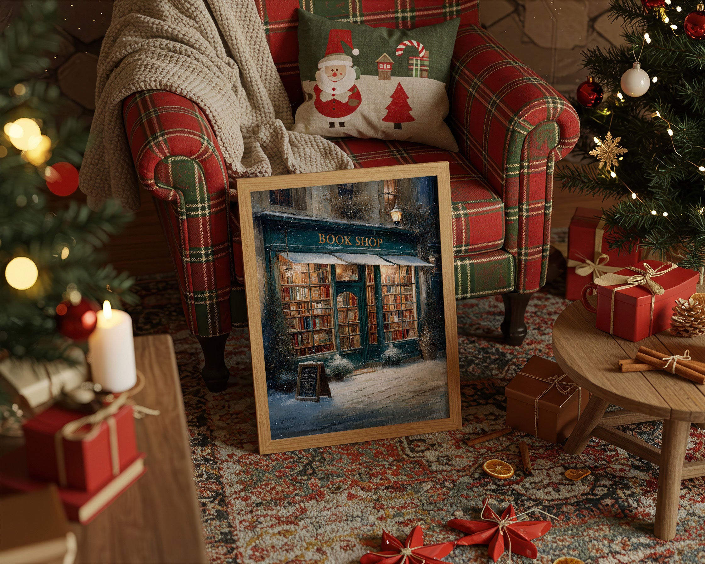 Winter Tales Behind Teal Windows