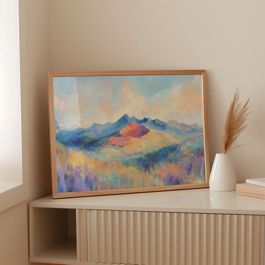 Lavender Fields Meet Coral Mountains