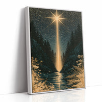 Guiding Star Over Forest Stream